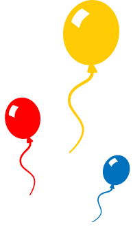 Schwebende Luftballoons